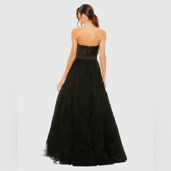 MAC DUGGAL 20584 Strapless Front Bow Knot Tulle Gown Dress - Picture 11 of 14